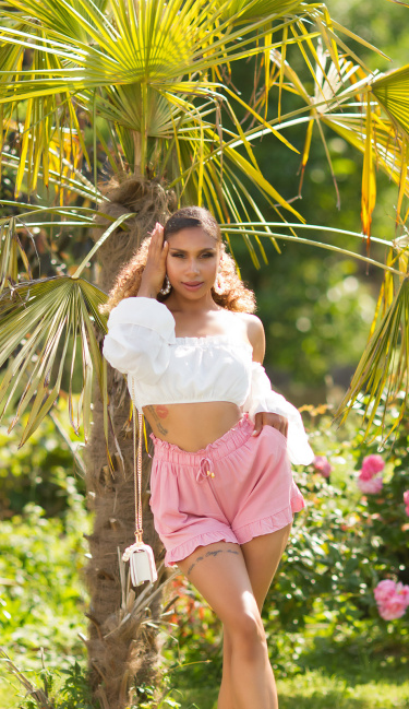Musthave zomer hoge taille shorts roze